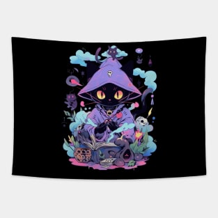 Cat spellcaster Tapestry