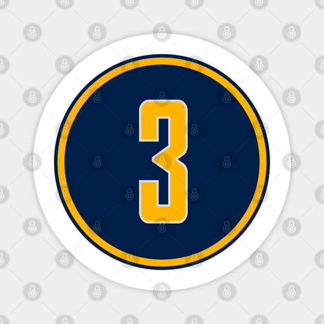 Aaron Holiday Number 3 Jersey Indiana Pacers Inspired Magnet by naesha stores