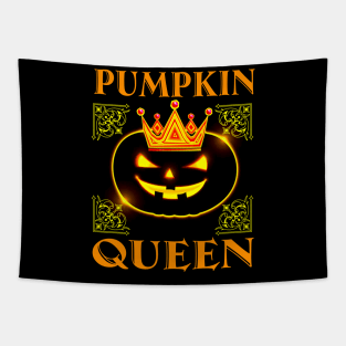 Pumpkin Queen T Shirt Funny Halloween Shirt Gifts for Mom Wife Tapestry