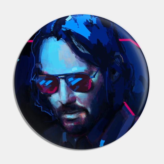 Keanu Reeves Cyberpunk Pin by bant