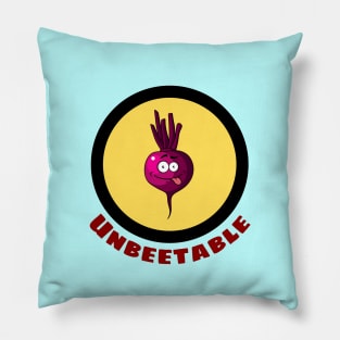 Unbeetable - Beetroot Pun Pillow