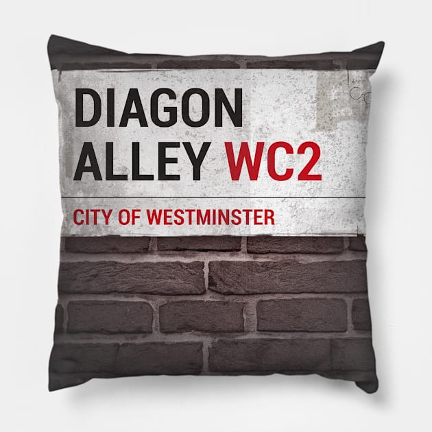 Diagon Alley Pillow by Curvilineo