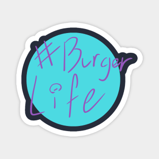 # Burger Life (blue) Magnet