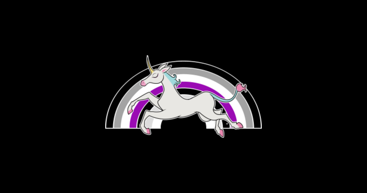 Asexual (Ace) Pride Unicorn - Unicorn - Sticker | TeePublic