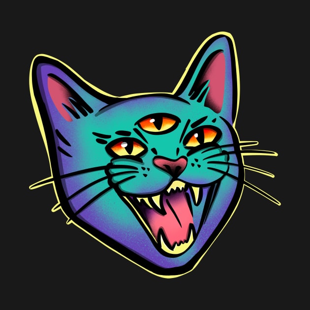 Demonic Cat Hissing by SusanaDesigns