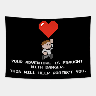 Cute 8-Bit Graphics Retro Gamer Valentine's Tapestry