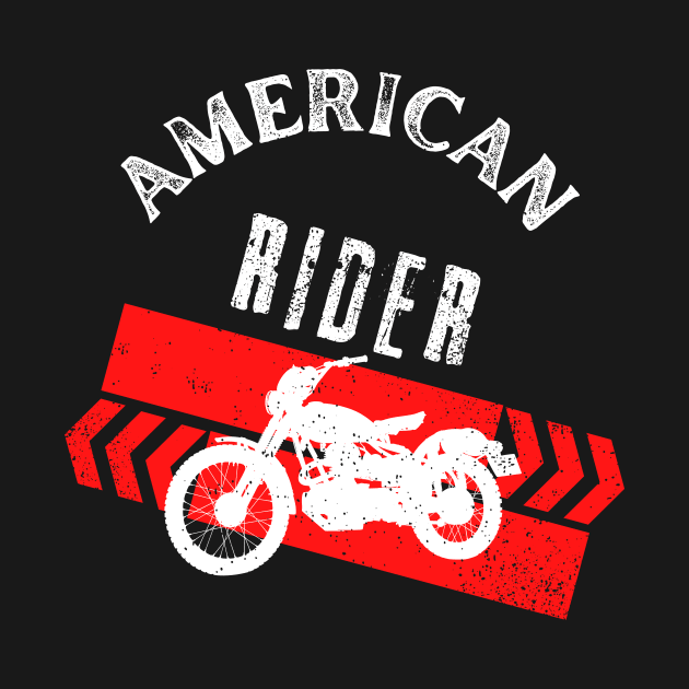 American Rider Motorcycle Vintage Biker by Foxxy Merch