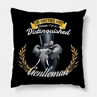 The Distinguished Elephant Gentleman Pillow