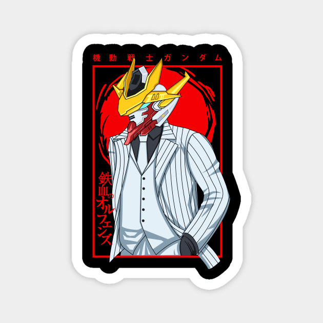 Barbatos Lupus In White Suit Magnet by VIN LABS