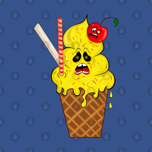 Ice cream monster with cherry by MariRiUA