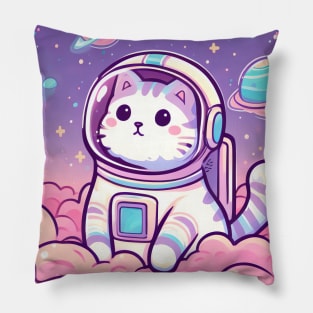 Cosmic Kitty Odyssey Pillow