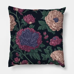 Enchanted Blooms Intricate Floral Pattern Pillow