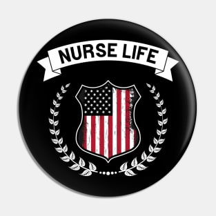 Patriotic Nurse - Nurse Life RN LPN CNA Nursing Pin