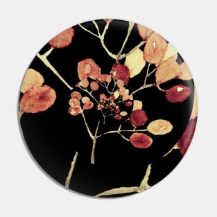 Orange Watercolor Berries Botanicals Pin