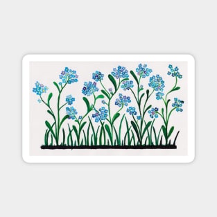 Watercolor - Forget me not flower Magnet