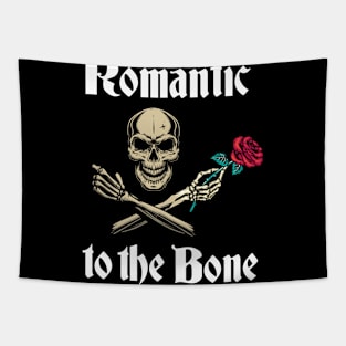 Romantic to the bone | Rose Skeleton Tapestry