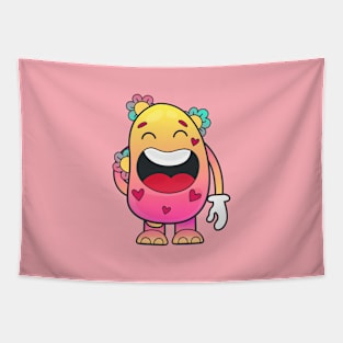 Cute Doodle Character Tapestry