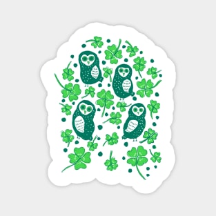 Shamrock Owls Magnet