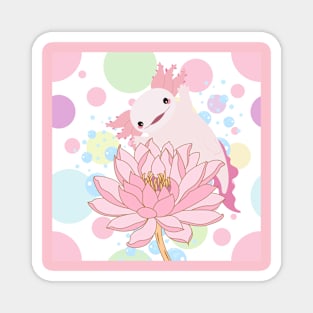 Axolotl Lotus Magnet