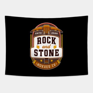 Rock And Stone Emblem Tapestry