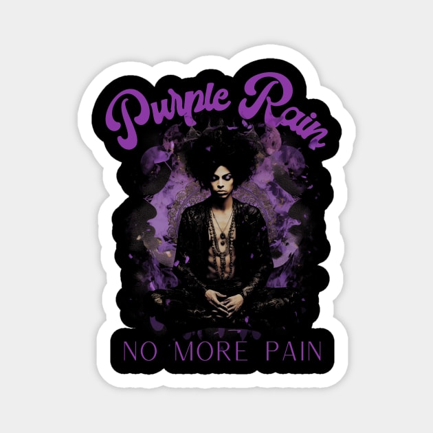 Prince Purple Rain No More Pain Magnet by Celebrity Zen