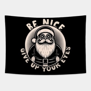 Spooky Christmas Santa Tapestry