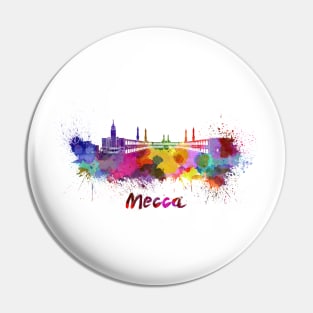 Mecca skyline in watercolor Pin