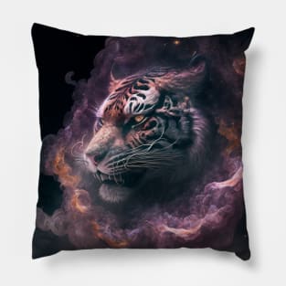 Tiger in Space with unique Design Pillow