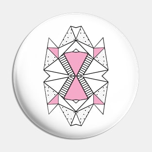 Abstraction Spots and Stripes Pink Pin