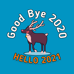 happy new year 2021 deer funny T-Shirt