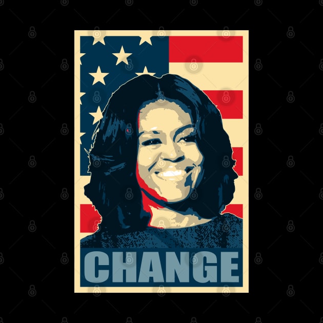 Michelle Obama Change by Nerd_art