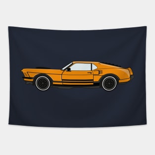 Mustang Twister Orange Tapestry