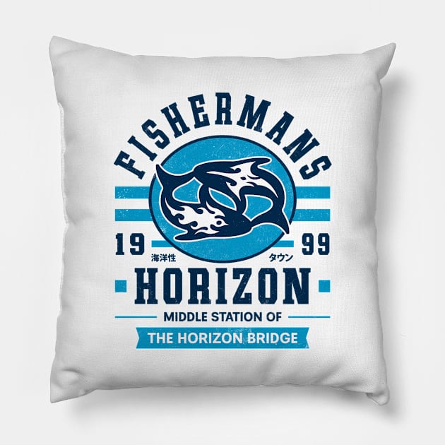 Fishermans Horizon Vintage Pillow by Lagelantee