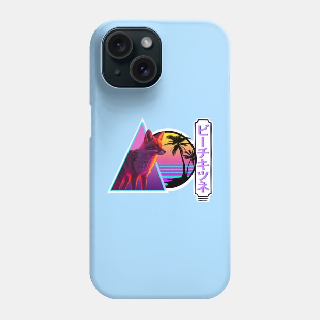 Desert fox Synthwave / Sabaku no kitsune / 砂漠のキツネ Phone Case by SimonSay