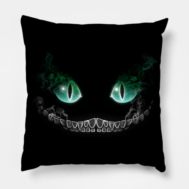 A Smile from the Shadows Pillow by drsimonbutler