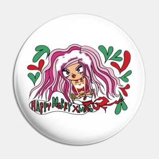 Little girl Christmas day surprise Pin