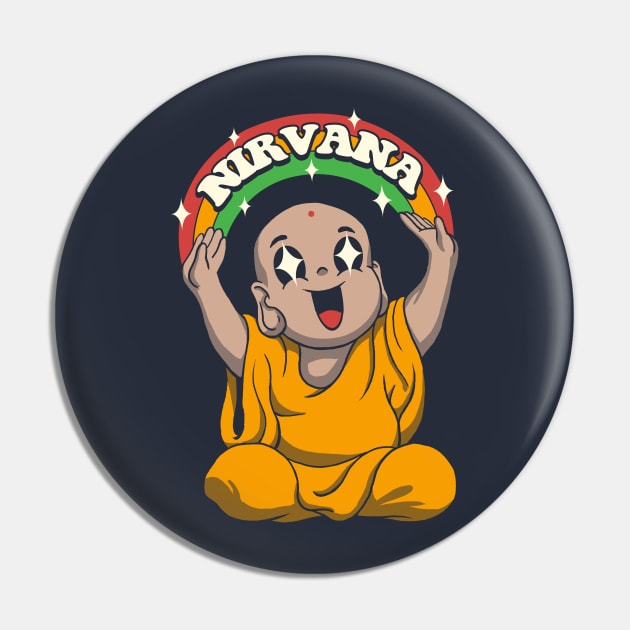 Kawaii is to Nirvana Pin by Vincent Trinidad Art