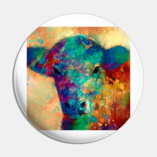 The Painted Cow Colorful Animal Art Pin