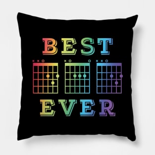 Best Dad Ever Guitar DAD Chords Tab Colorful Theme Pillow