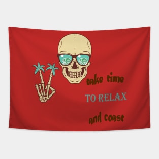 Mens take time to relax and coast , ocean's lover , gift for men, surfing, funny Tapestry