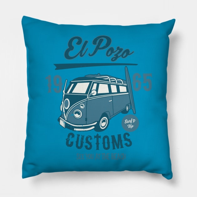 El Pozo Customs Pillow by graphiczen