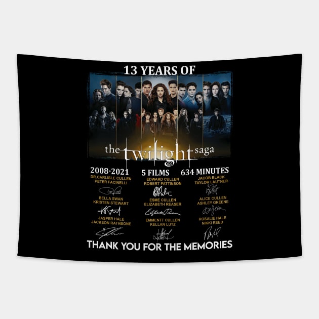 13 Years Of The Twilight Saga Signature 2 Tapestry by Stephensb Dominikn