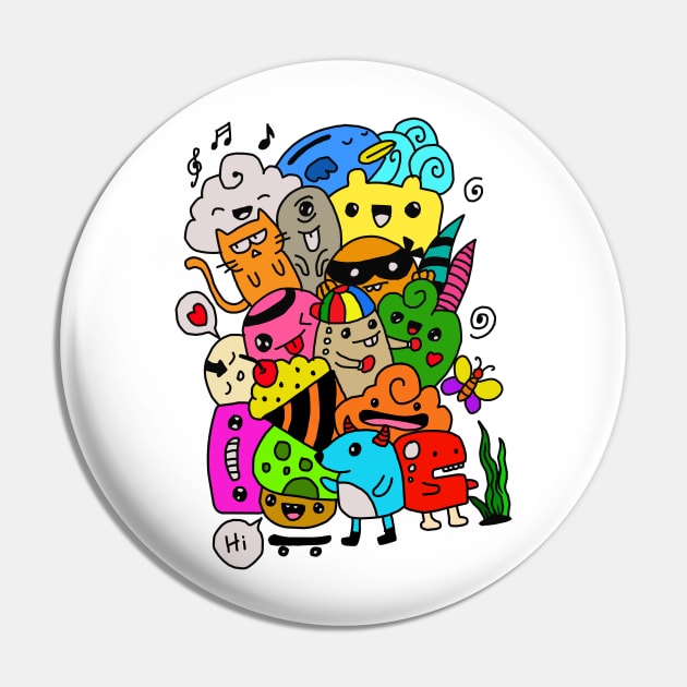 doodle art Pin by Logisstudio