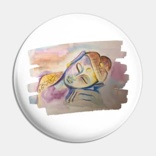 Watercolor Art Buddha Pin