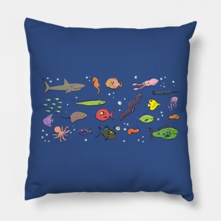 Cute under sea life cartoon Pillow