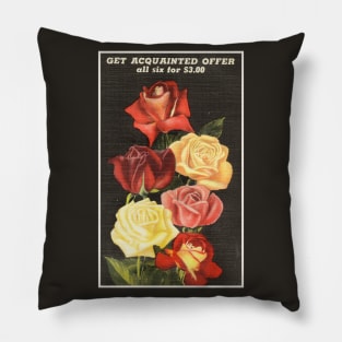 Rose Seed Catalogue Pillow