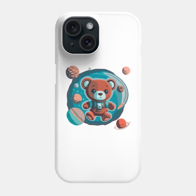 Space Explorer Teddy Bear Phone Case by 365inspiracji