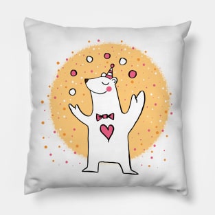 Party Polar Bear Pillow