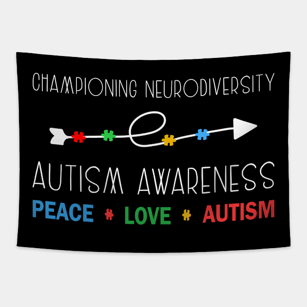 Championing Neurodiversity Autism Awarenes Tapestry by GloriaArts⭐⭐⭐⭐⭐