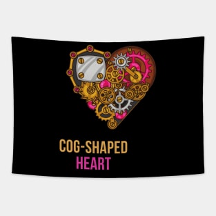 Cog-Shaped Heart Tapestry